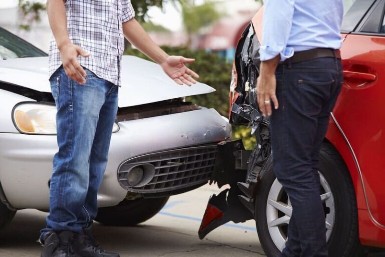An auto accident scene.